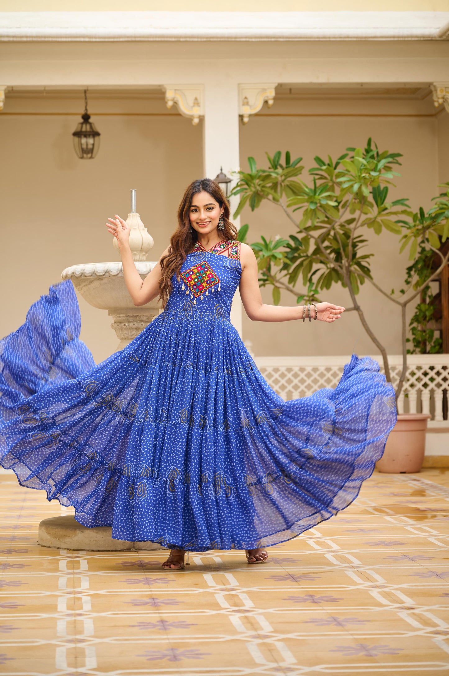 Navratri Special Gamthi Work Gown