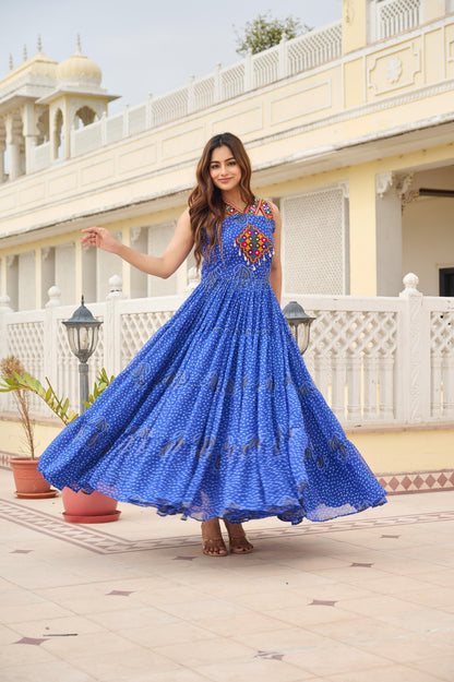 Navratri Special Gamthi Work Gown
