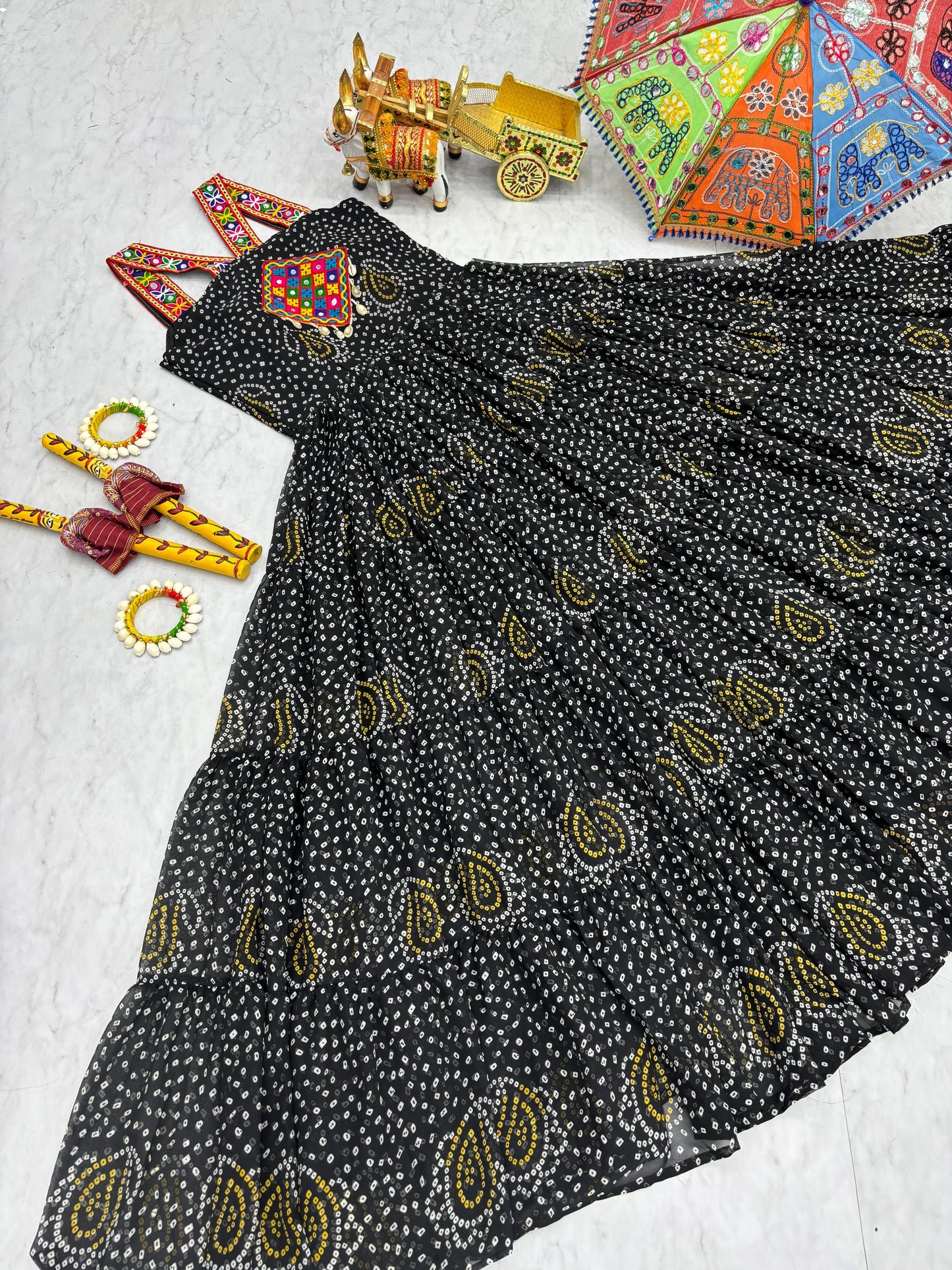 Navratri Special Gamthi Work Gown