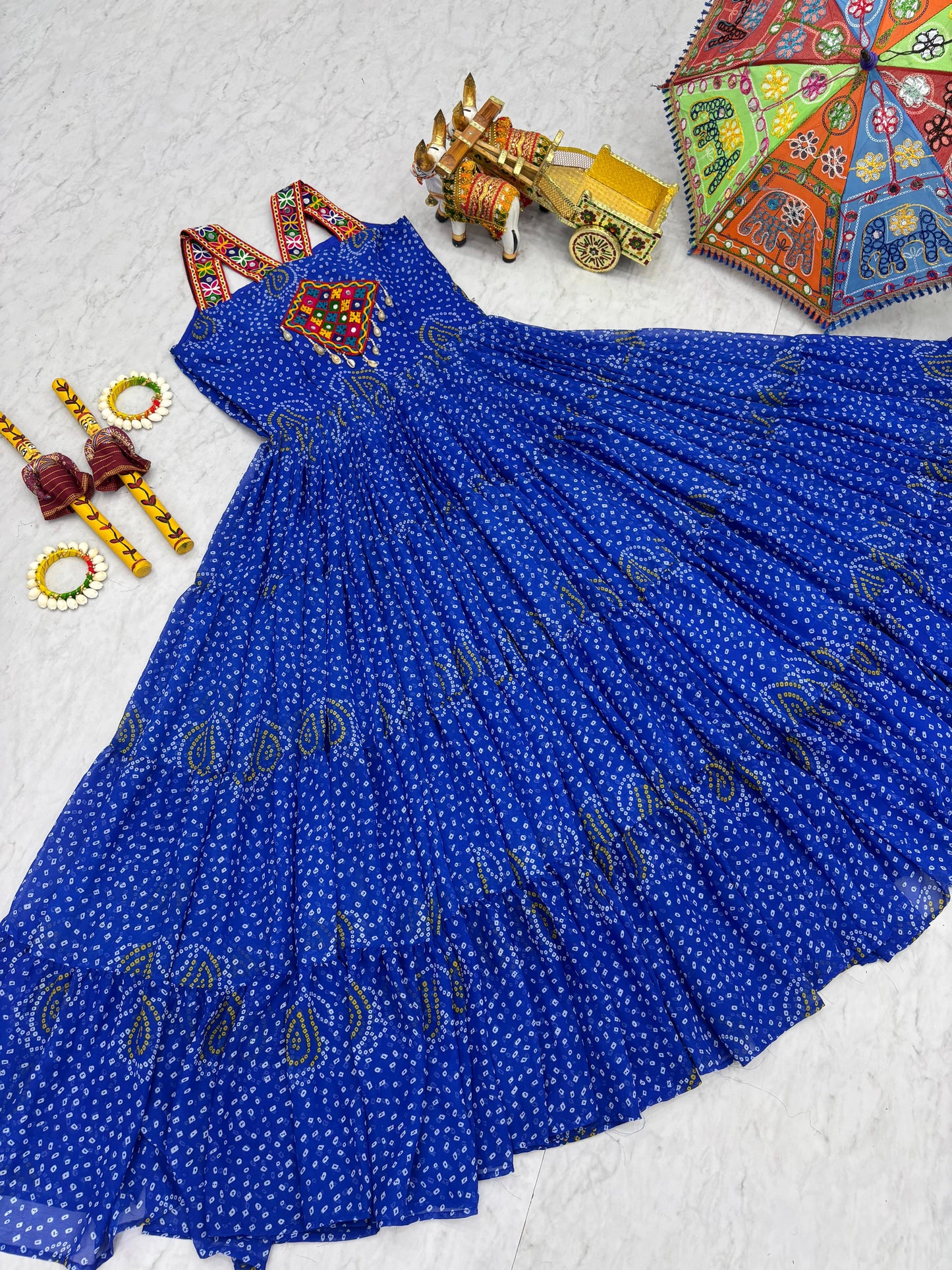 Navratri Special Gamthi Work Gown