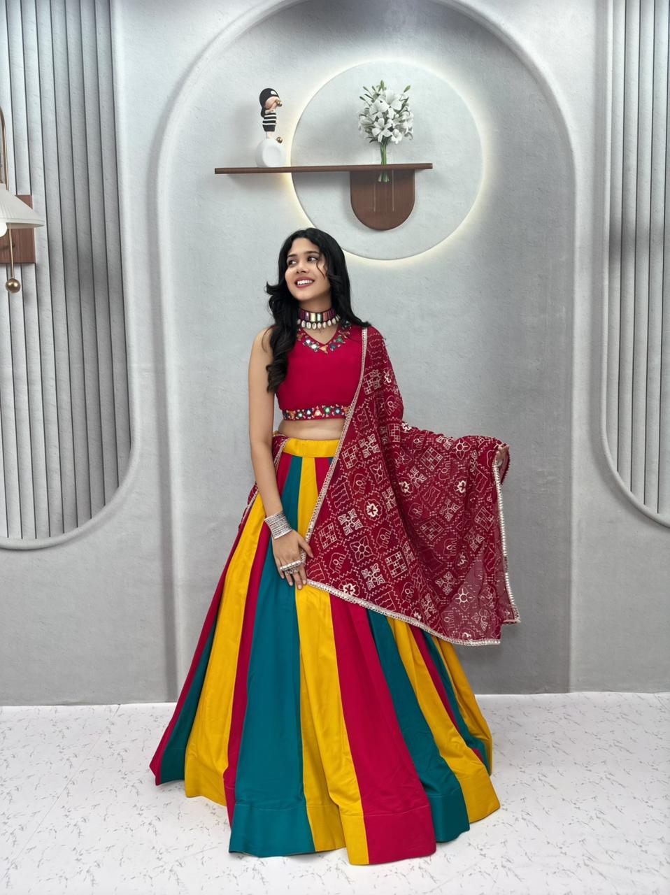Cotton with Vintage Navratri Concept
