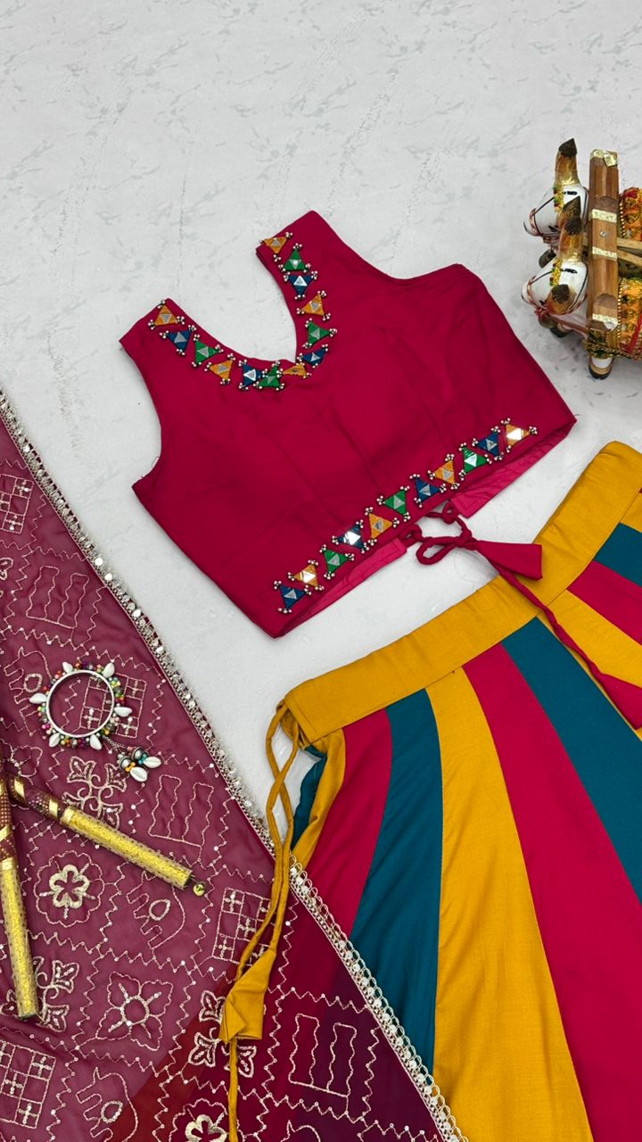 Cotton with Vintage Navratri Concept
