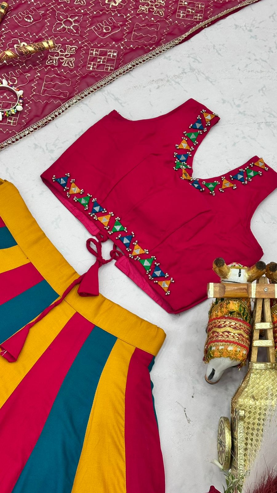 Cotton with Vintage Navratri Concept