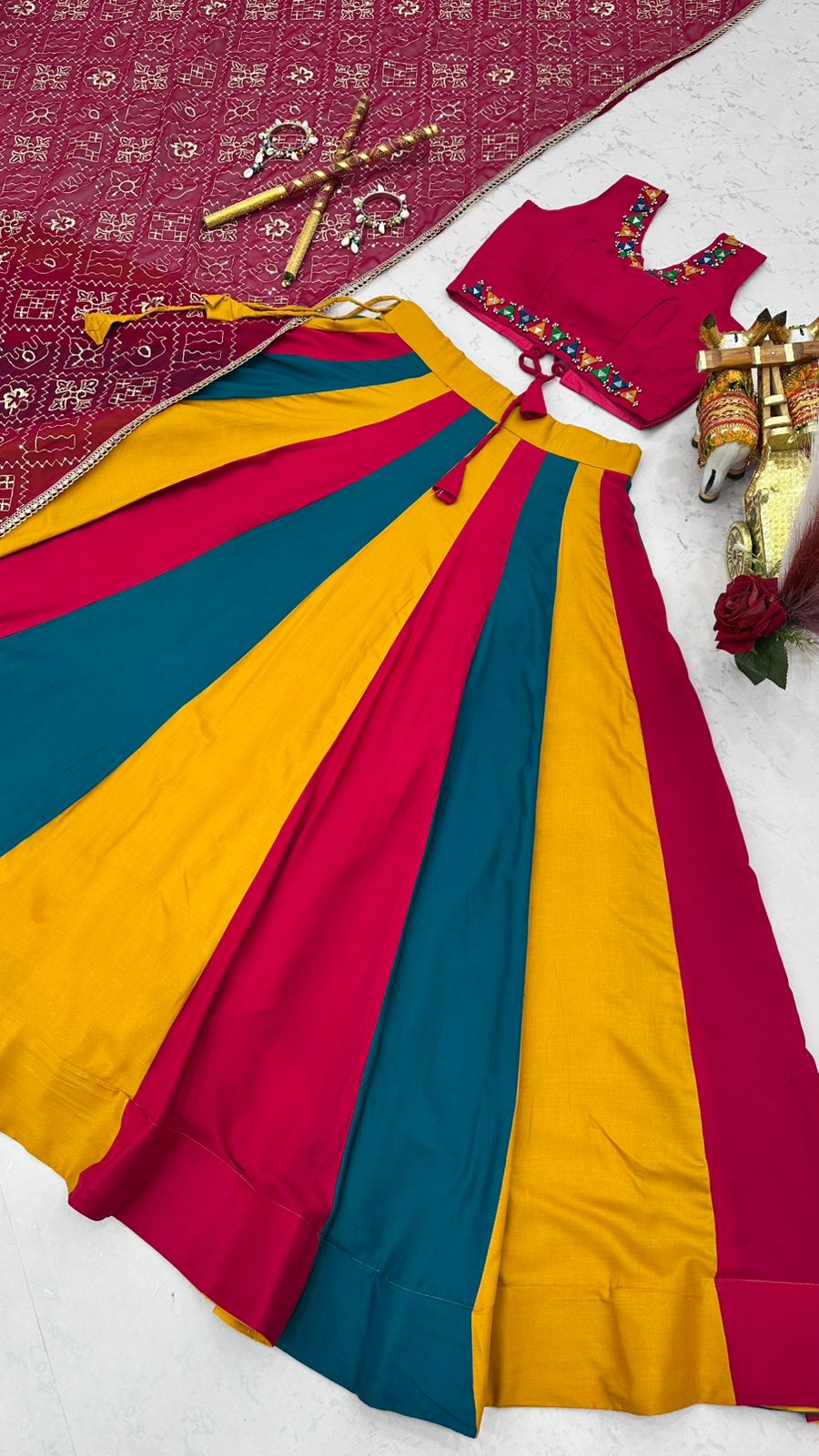 Cotton with Vintage Navratri Concept