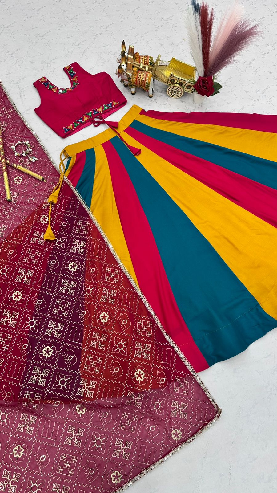 Cotton with Vintage Navratri Concept