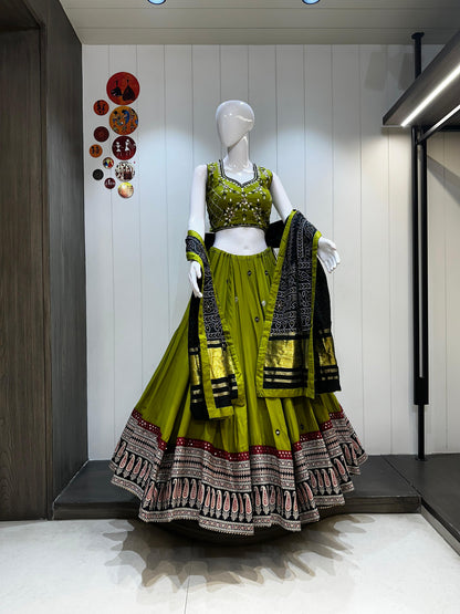 Navratri Special Mirror Work Lehenga