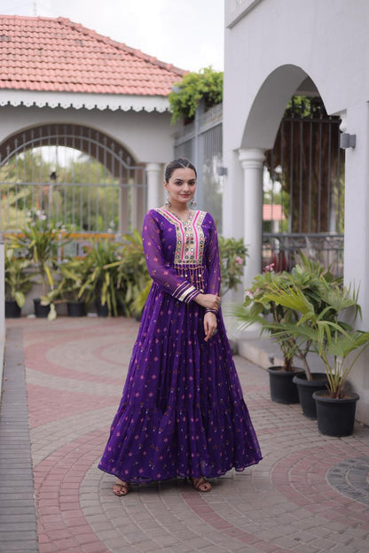 Kutchi Work Navratri Gown