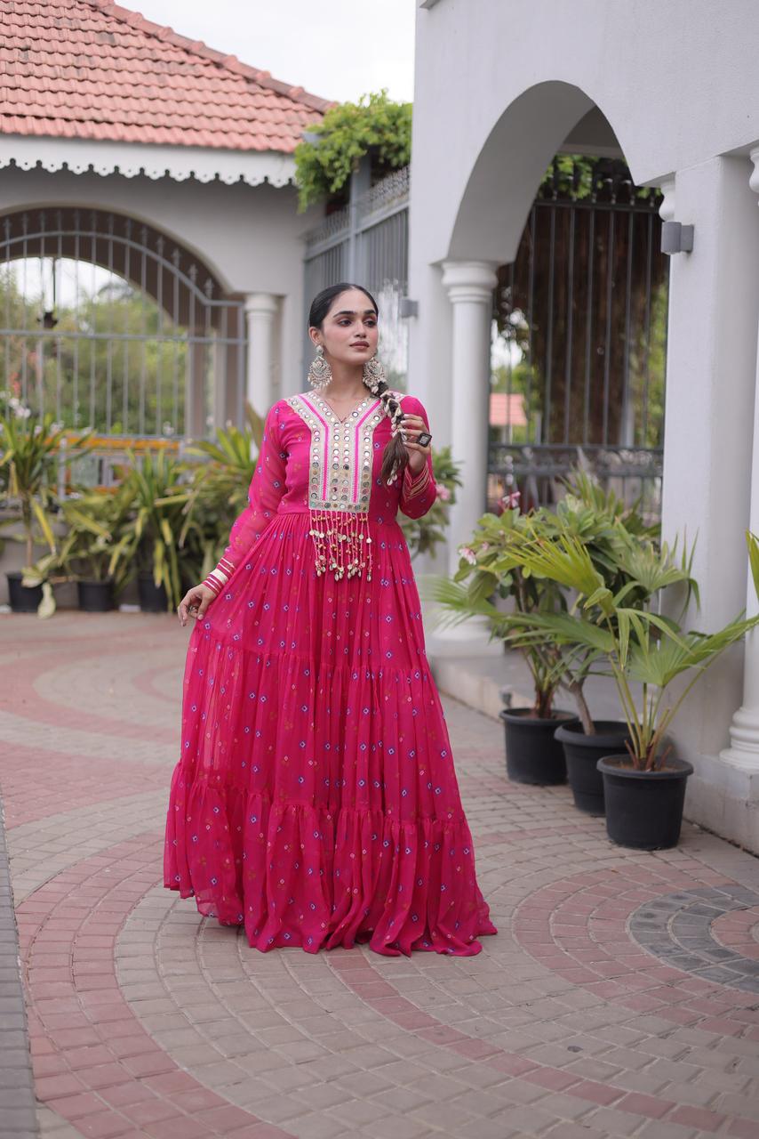 Kutchi Work Navratri Gown