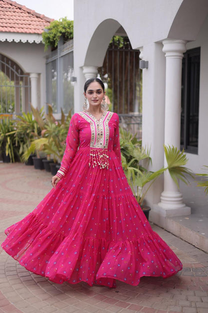 Kutchi Work Navratri Gown