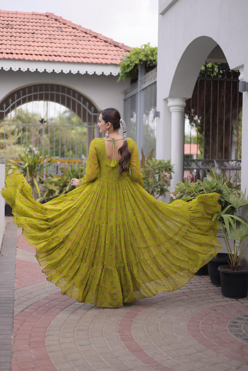 Kutchi Work Navratri Gown