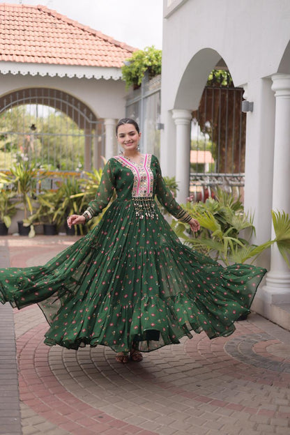 Kutchi Work Navratri Gown