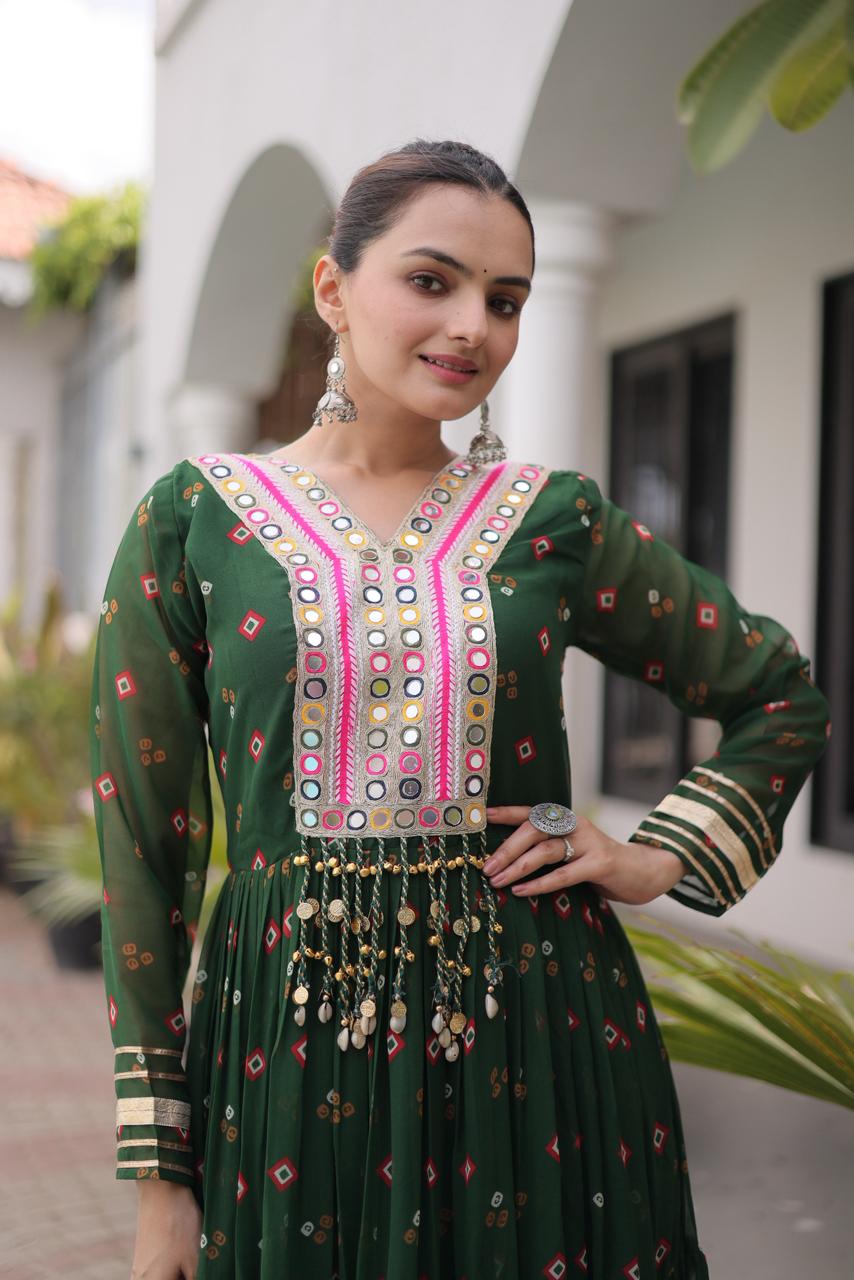 Kutchi Work Navratri Gown