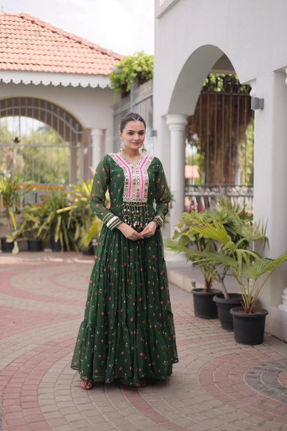 Kutchi Work Navratri Gown