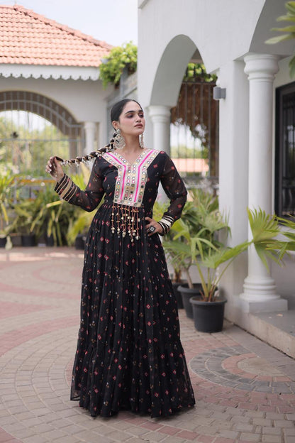 Kutchi Work Navratri Gown