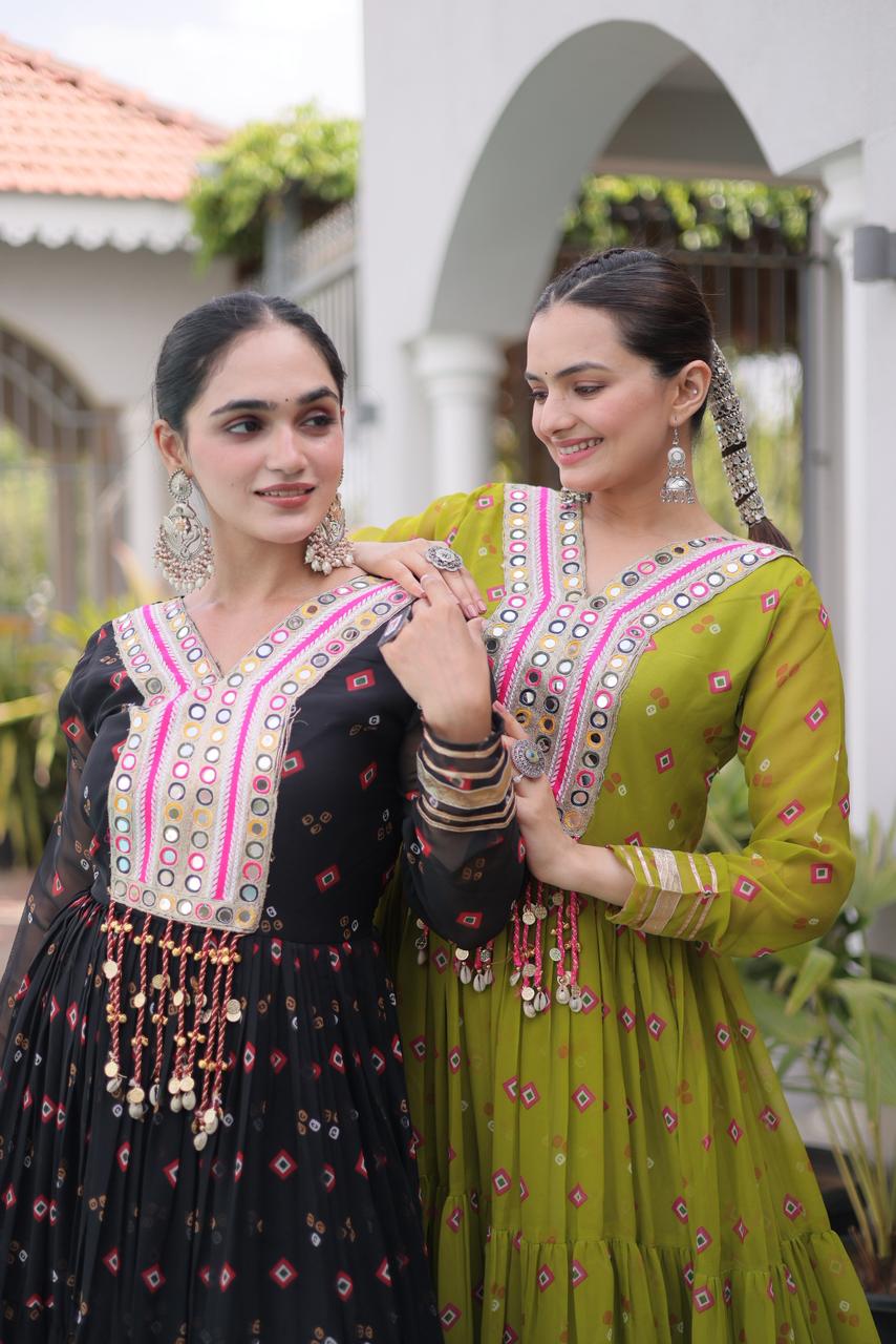 Kutchi Work Navratri Gown