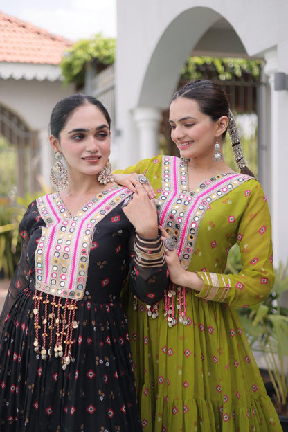 Kutchi Work Navratri Gown