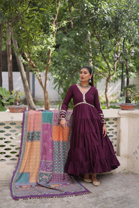 Navratri Special Fully Flared Gown Set