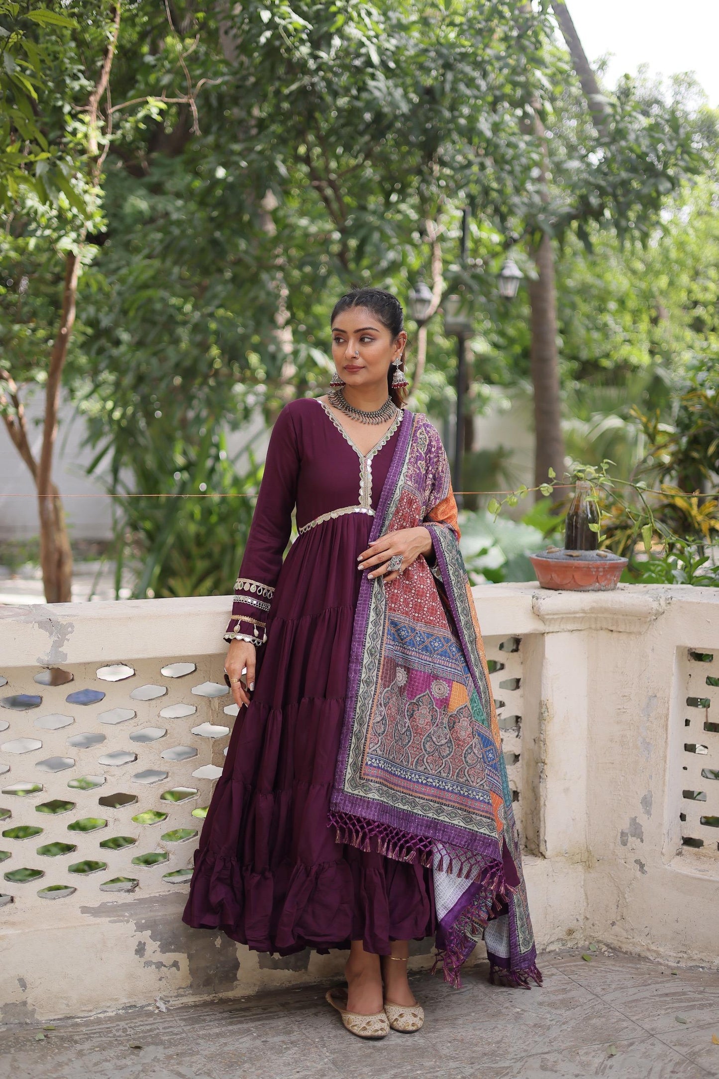 Navratri Special Fully Flared Gown Set