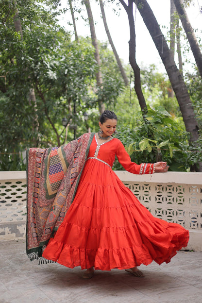 Navratri Special Fully Flared Gown Set