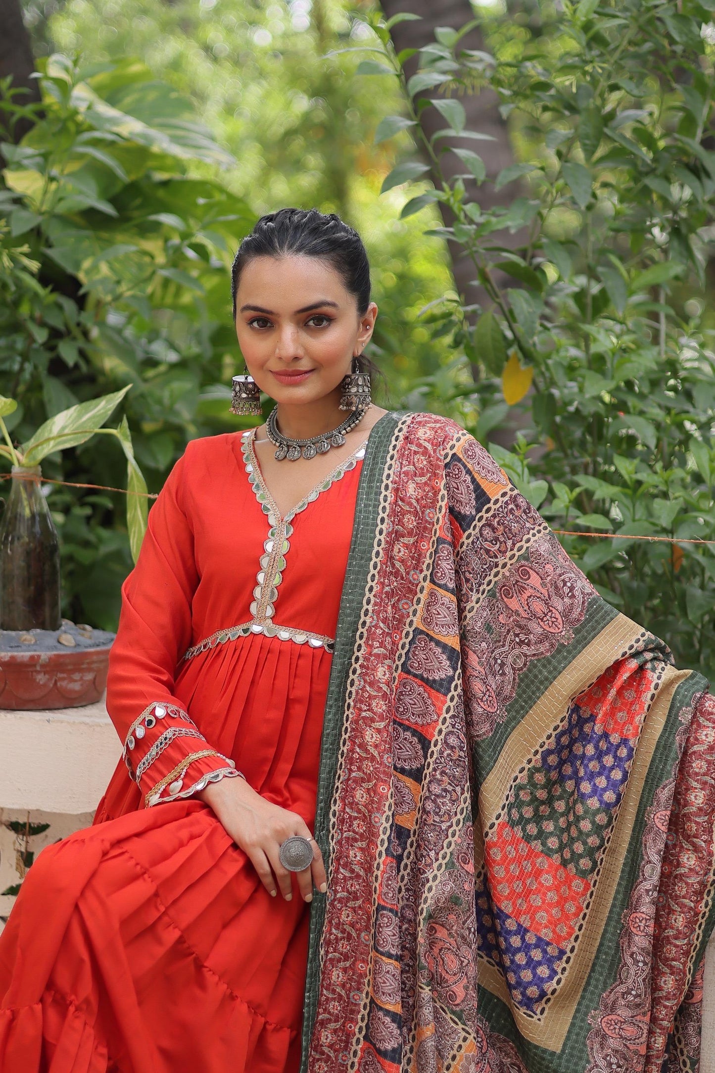 Navratri Special Fully Flared Gown Set