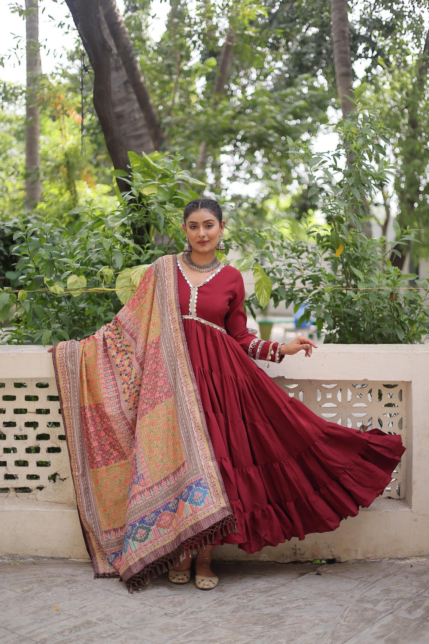 Navratri Special Fully Flared Gown Set