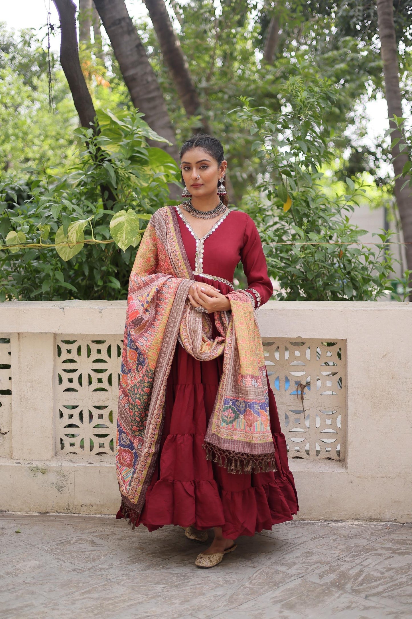 Navratri Special Fully Flared Gown Set