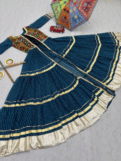 Garba Queen Designer Long Shrug Set