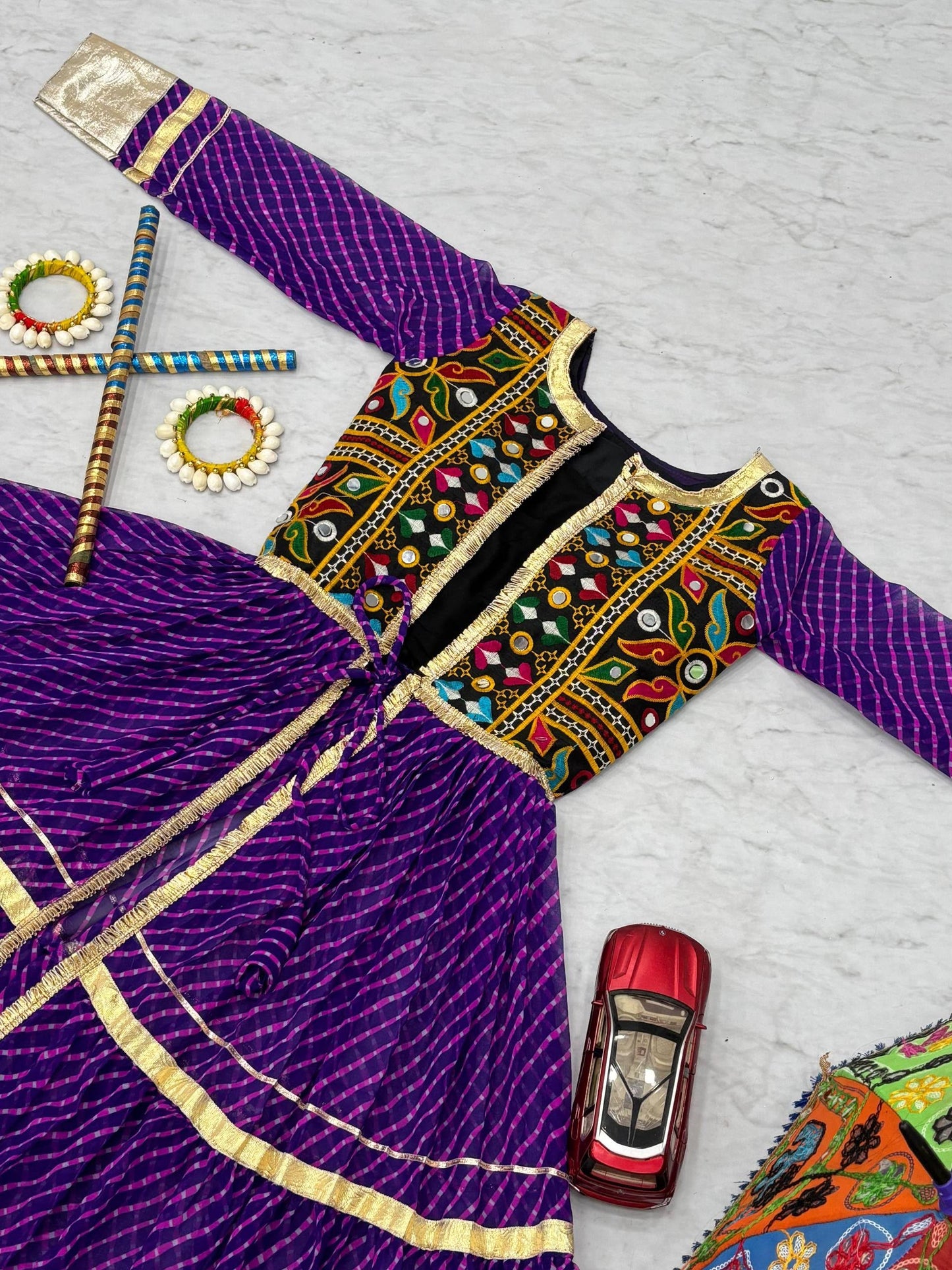 Garba Queen Designer Long Shrug Set
