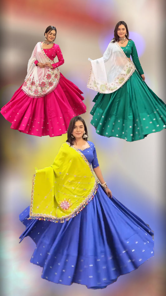 Premium Mirror Work Lehenga | Designer Garba & Wedding Outfit