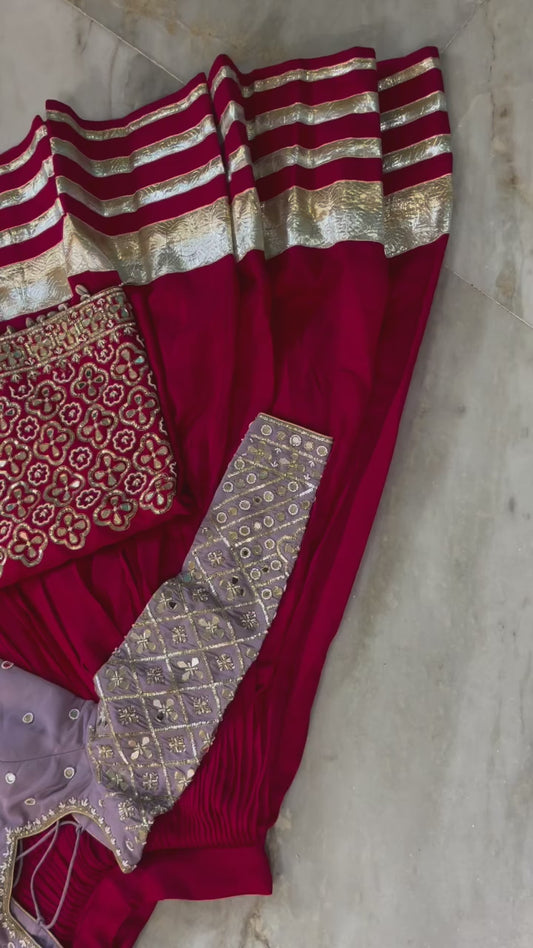 Designer Wedding Garba Lehenga Set