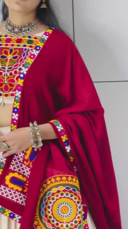 Classical Premium Gamthi Mirror Work Lehenga Choli