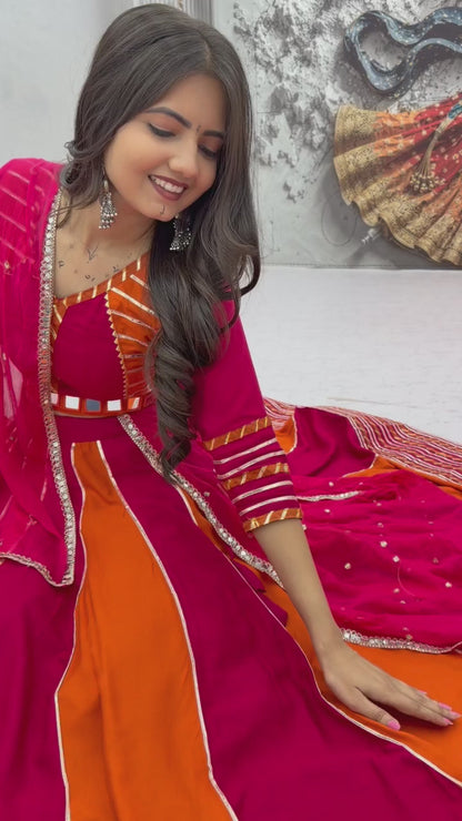 Cotton Navratri Special Mirror Work Chaniya Choli