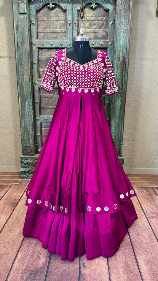 Wedding Special Long Peplum Style Lehenga Set