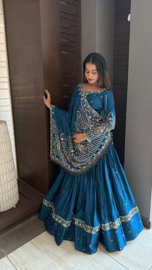 Luxury Peacock Lehenga Set | Exclusive Designer Wear