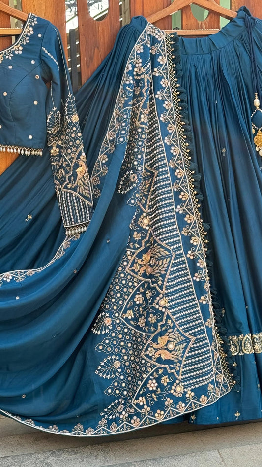 Luxury Peacock Lehenga Set | Exclusive Designer Wear