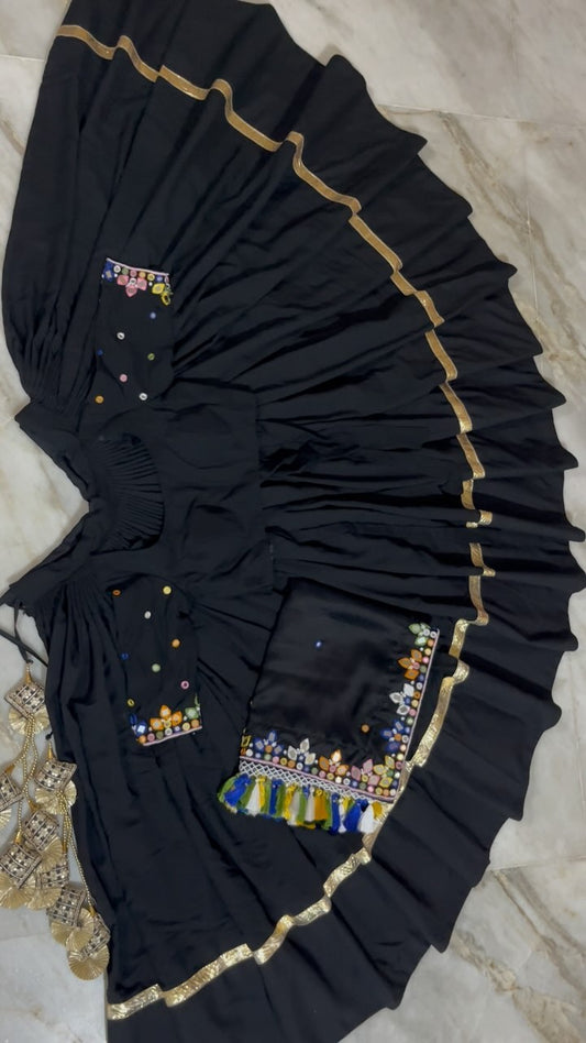 Navratri Special Mirror Work Lehenga