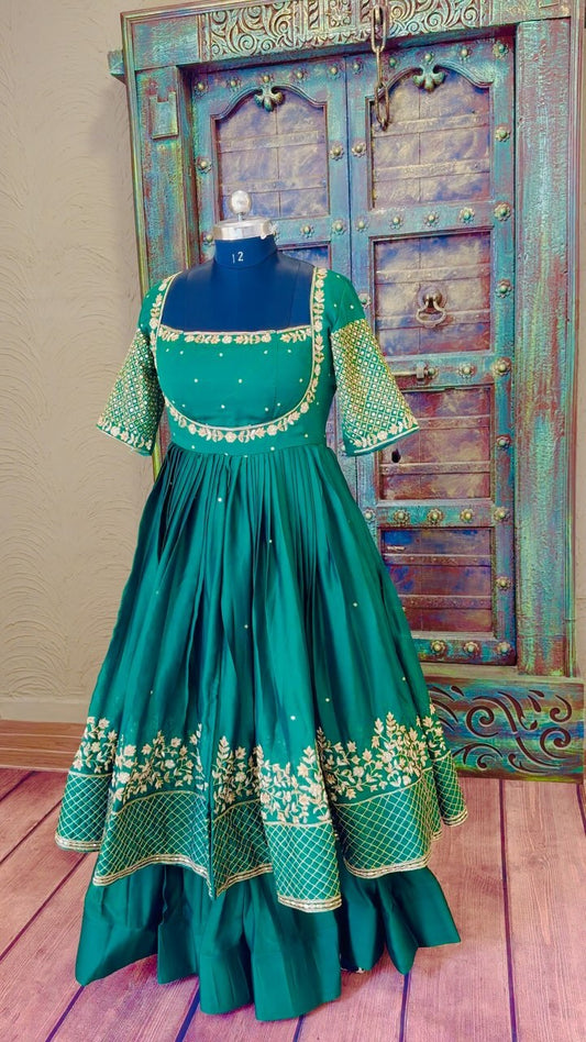 Elegant Long Peplum Lehenga Set for Women