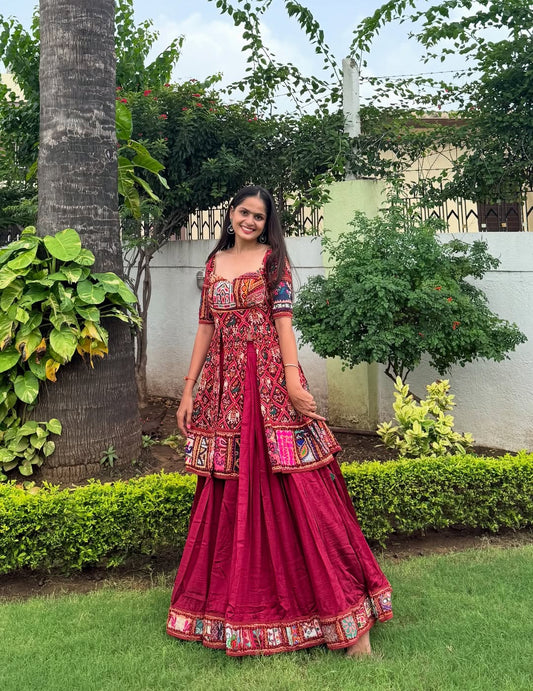 Elegant Long Peplum Lehenga Set for Women