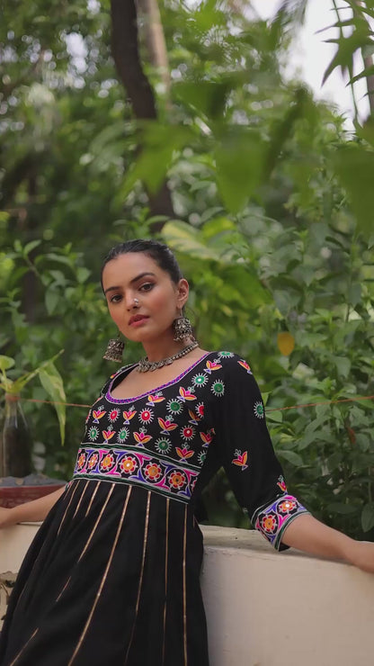 Roman SIlk Navratri Gown