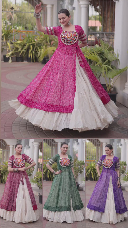 Long Kurti with Lehenga Concept