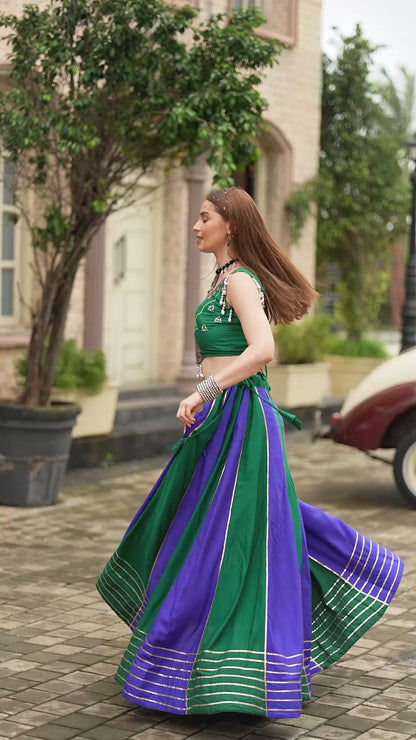 Designer Navratri Crop Top Lehenga Set